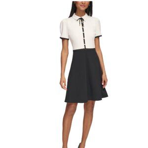 KARL LAGERFELD Scuba Crepe A-Line Dress